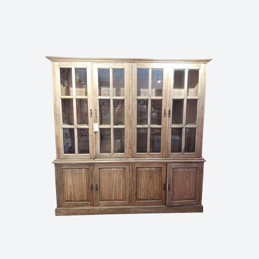 LIGHT GRAY WINE/ PORCELAIN CABINET WITH LOCKS -SK (SKU 1015)