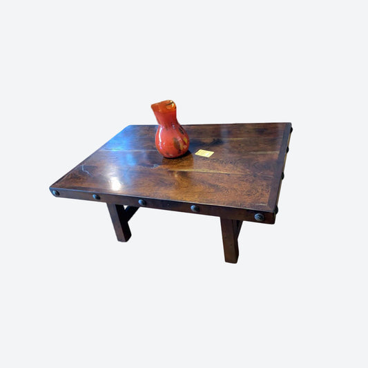 Mesquite  Coffee Table With Hammered Accents - SK [TABLE ONLY] SKU 1041