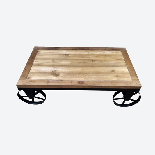 Cedar Wood Coffee Table With Wheels -SK- SKU 1174